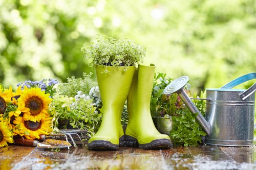 Professional garden maintenance in Brompton during autumn cleanup
